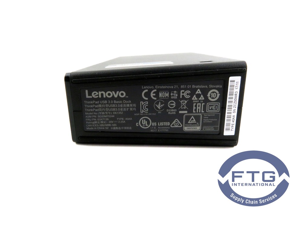 03X7139 Lenovo ThinkPad USB 3.0 Basic Dock