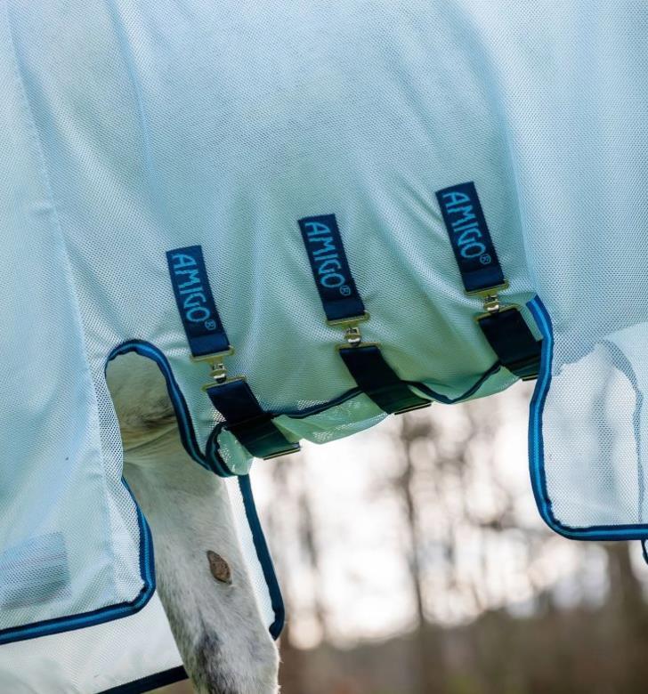 Amigo Bug Buster Vamoose Fly Sheet - Azure Blue/Navy