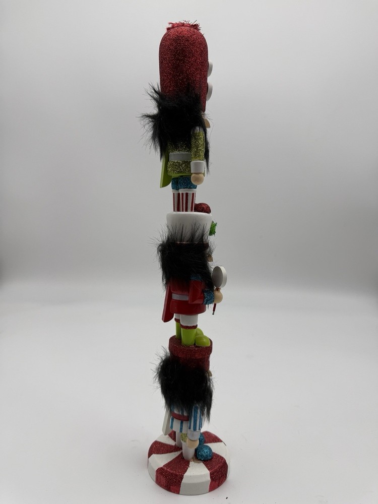 15" Triple Stacked Nutcracker Soldier Totem