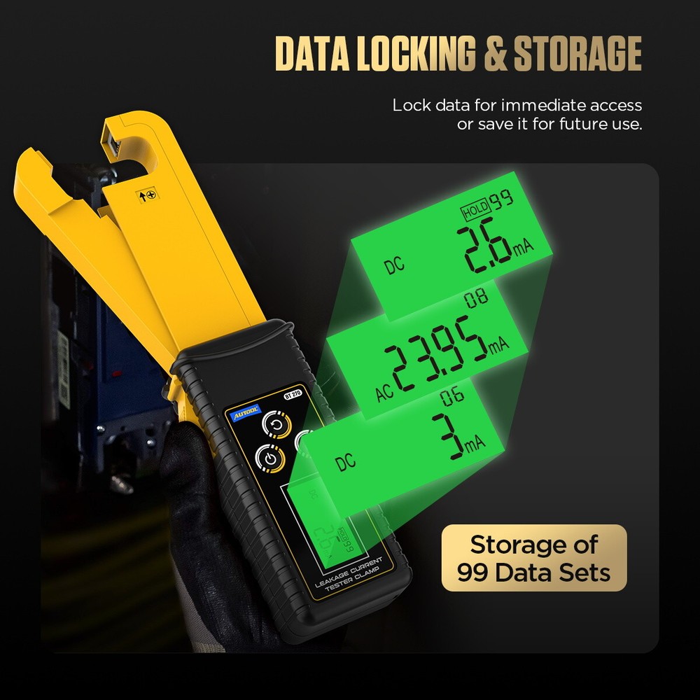 AUTOOL BT270 Handheld Digital Leakage Current Clamp AC DC Low Current Wireless