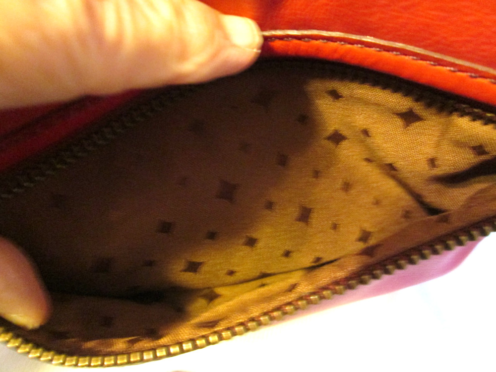 Fossil Red Leather Small Crossbody Bag