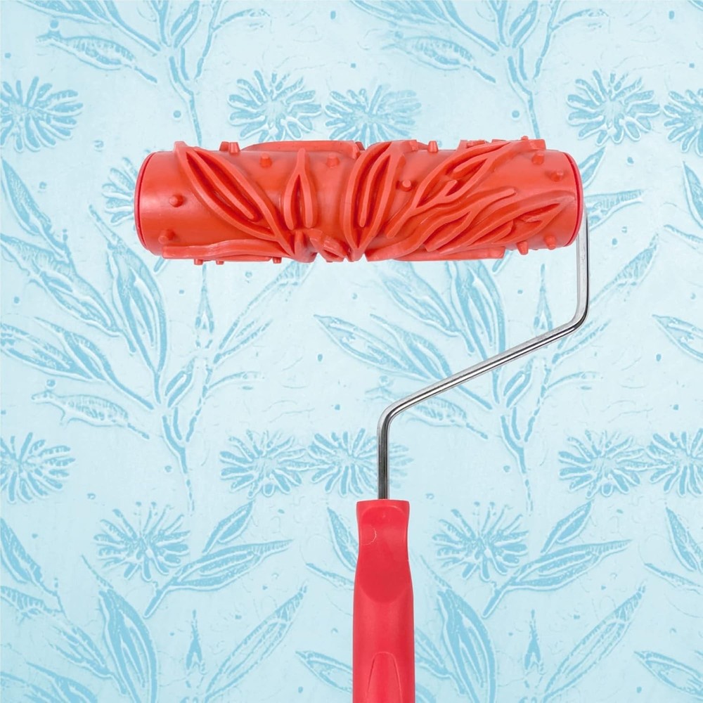 7''Patterned Paint Roller Wall Decoration Classic Brick Embossing Texture Rubber