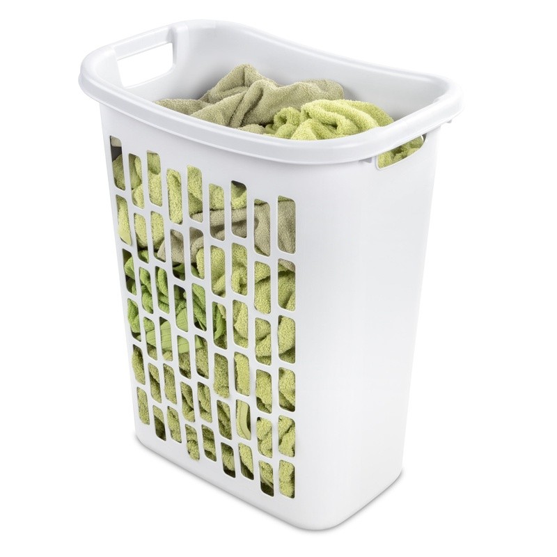 Slim Rectangular Laundry Hamper W/ Handles Ventilation Efficient Space Saving US