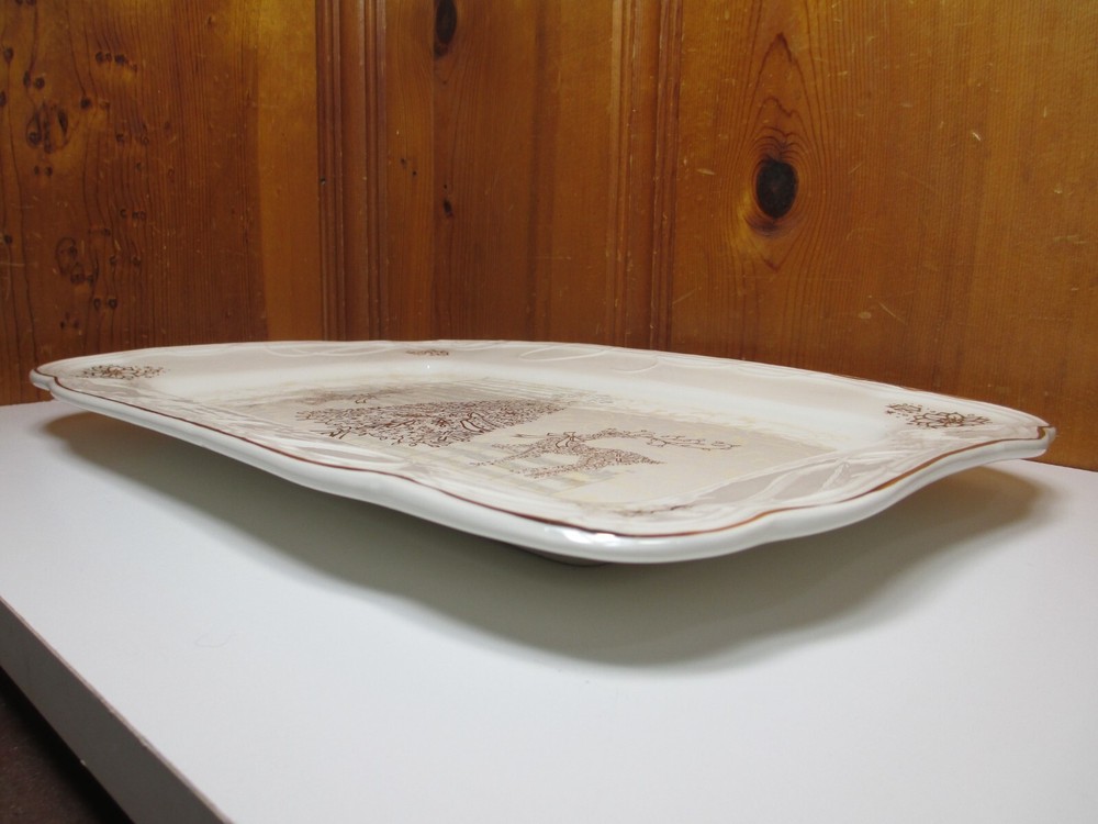 Cracker Barrel Treetops Glisten Christmas 15"x11" Rectangular Platter Tree