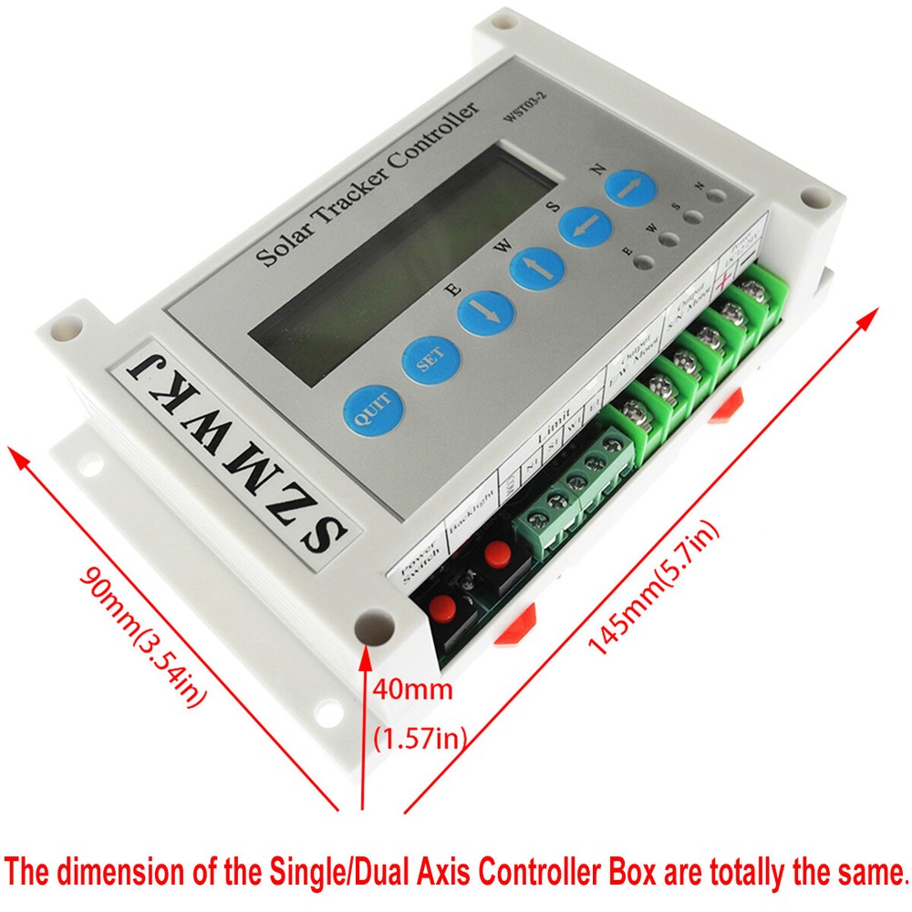 12V/24V Single/Dual Electronic LCD Solar Tracker Controller W/ Wind Speed Sensor