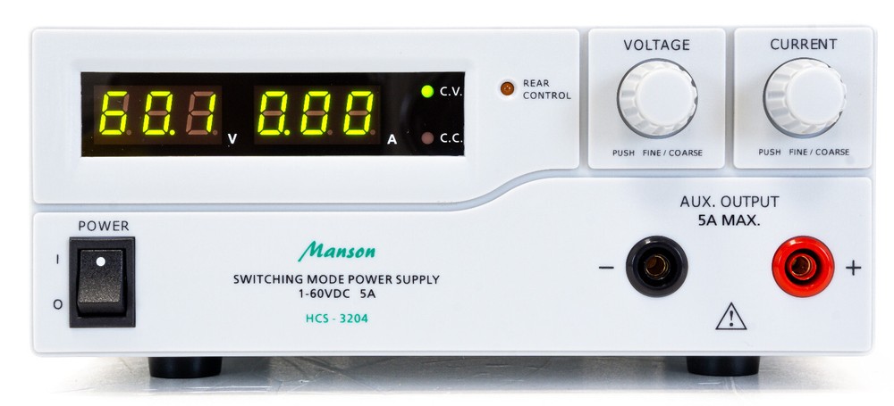 Manson HCS-3204 Power Supply 60V 5A 300W Programmable USB e analog