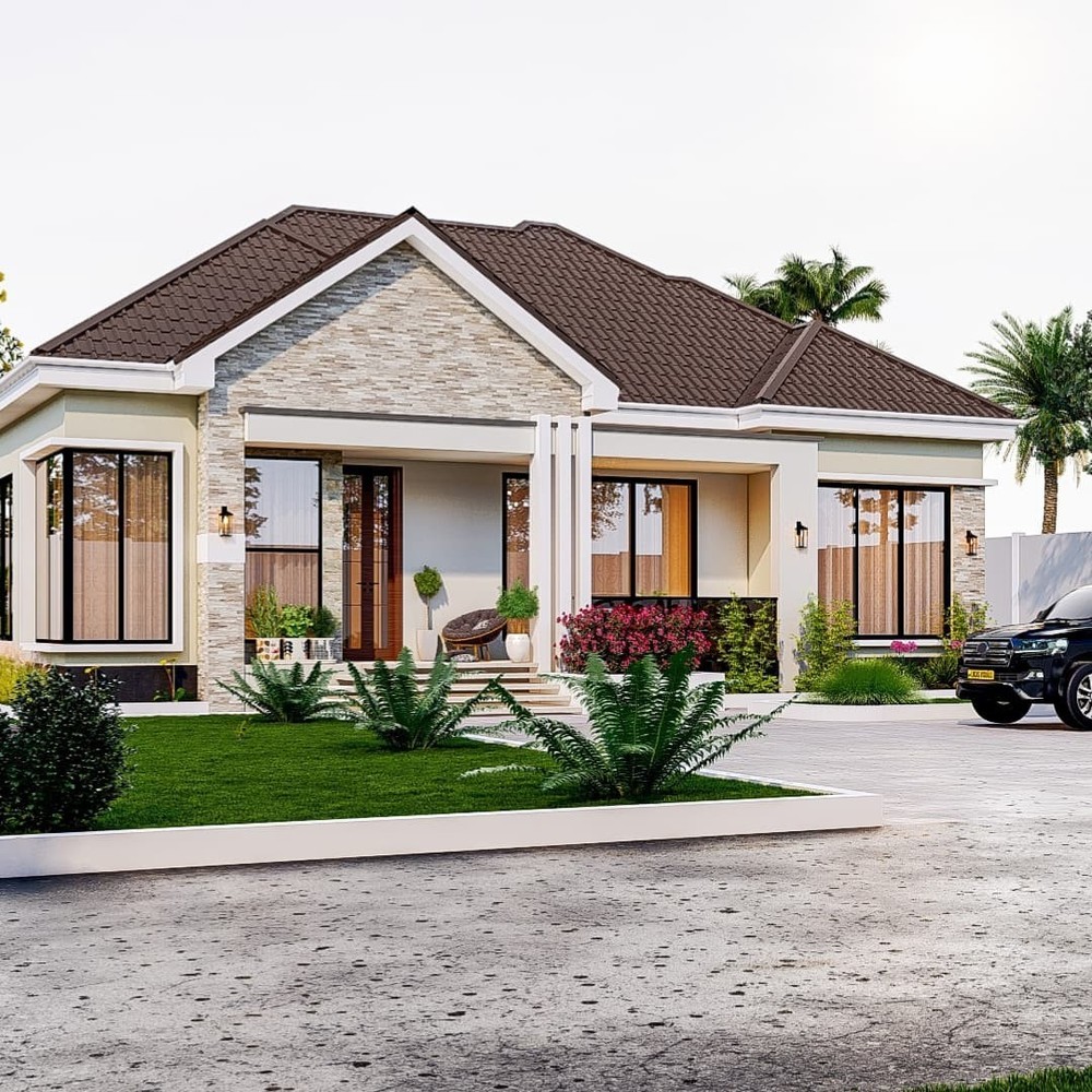 Modern 3 Bedroom House Plan