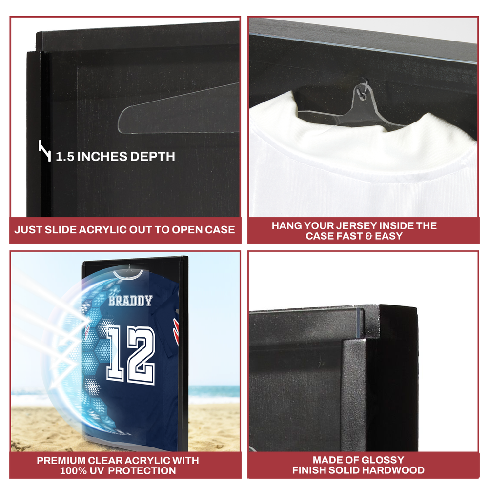 Football Jersey Display case for jerseys or Jersey Frame