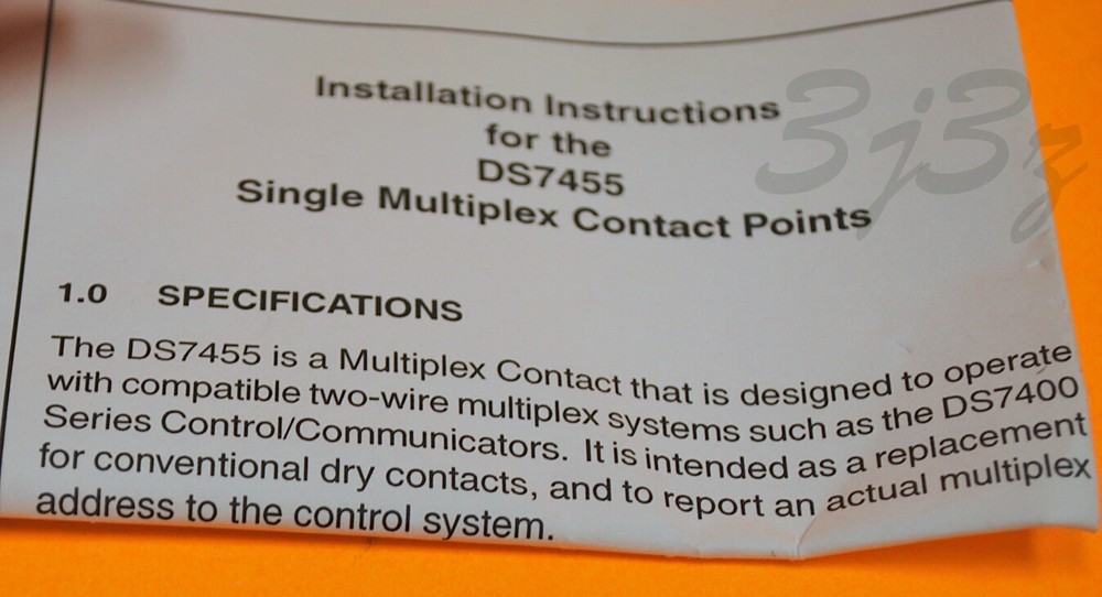 Bosch Detection Systems DS7455 Single Multiplex Contact Points