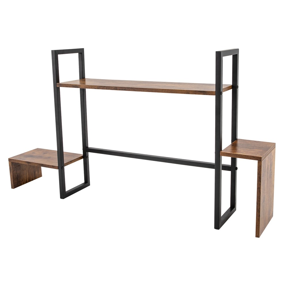 Countertop Computer Rack Desk Storage Organizer Desktop Bookshelf Display Shelf