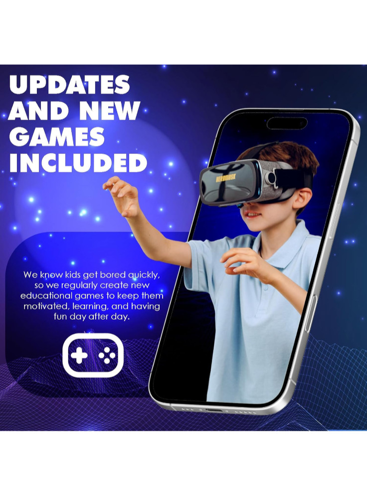 Heromask Mathematics VR Headset Virtual Math Games Age 5+