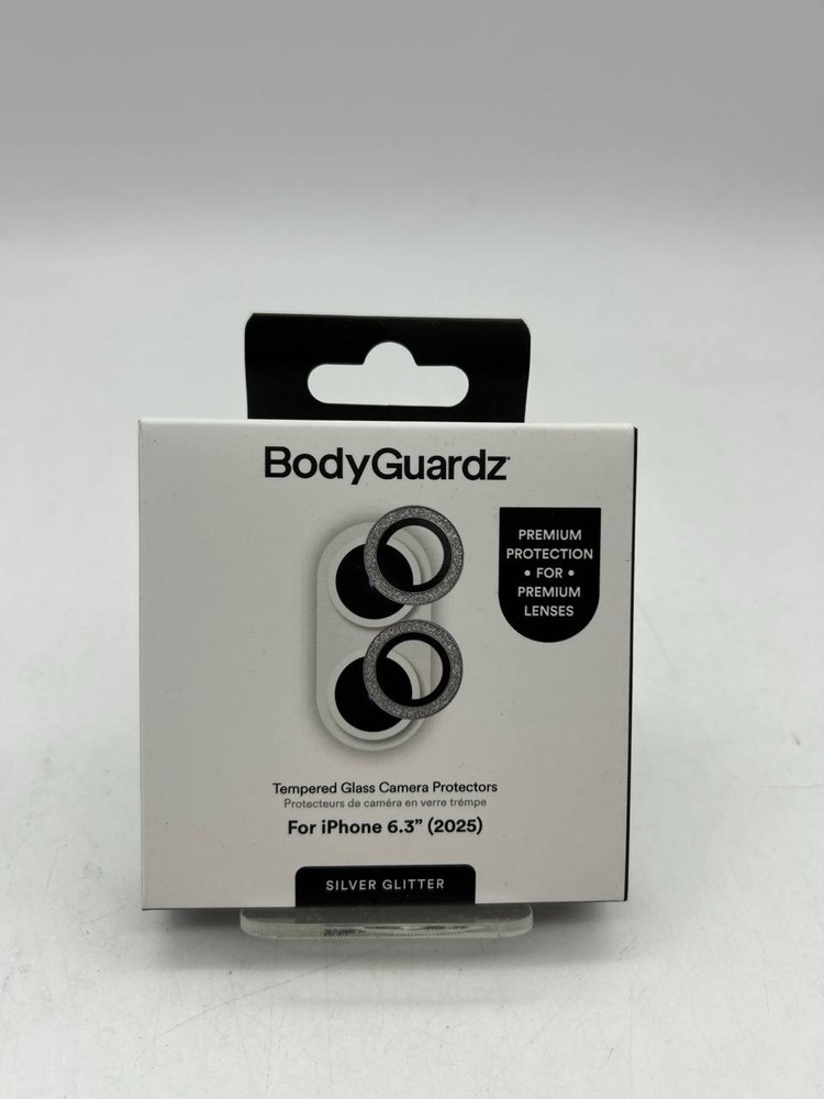 BodyGuardz Camera Protector for iPhone 17 - Silver Glitter