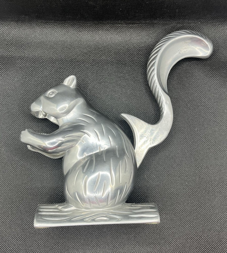 Vintage cast aluminum squirrel shaped nutcracker “ Davy Crackit “