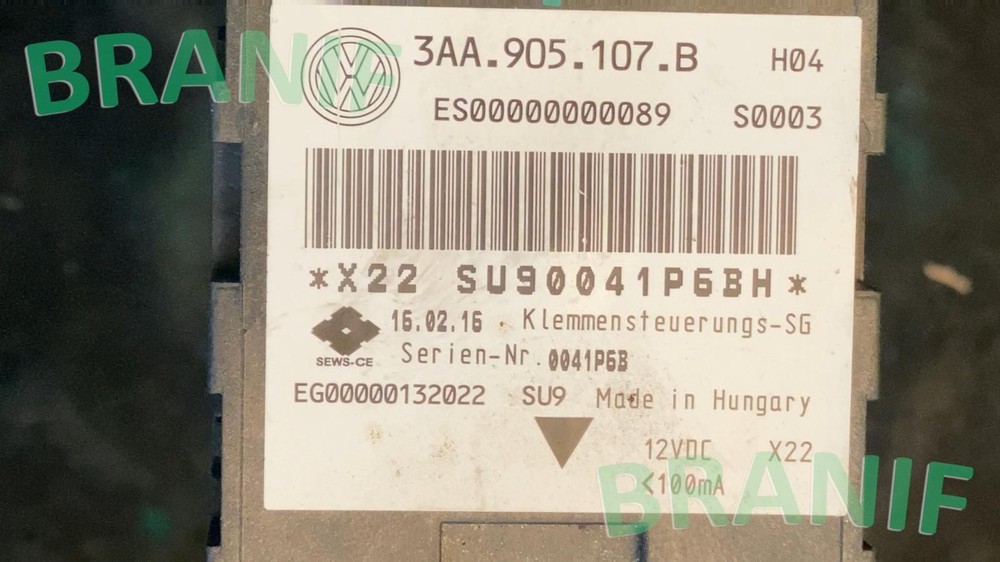 VW CC Start Stop Ignition Control Module 3AA905107B