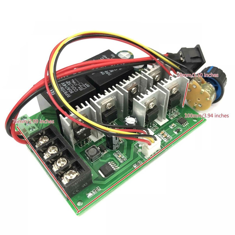 DC 40A DC Motor Speed Control Reversible PWM Controller 12V 24V 36V 2000W