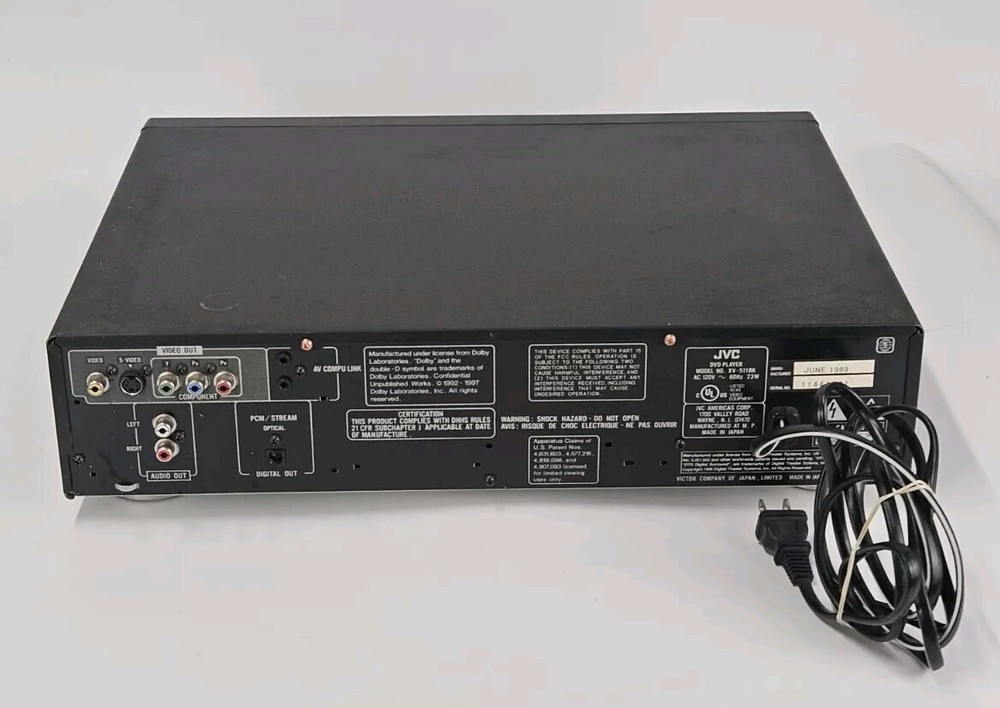 JVC Xv-511 DVD Player