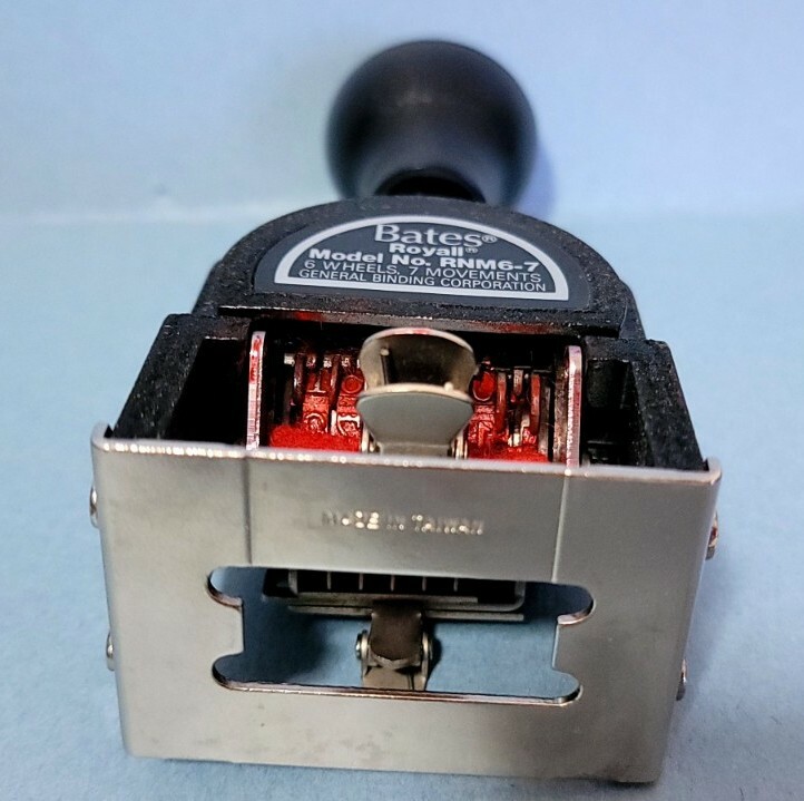Bates ROYALL RNM6-7 Automatic Numbering Machine w/ Box