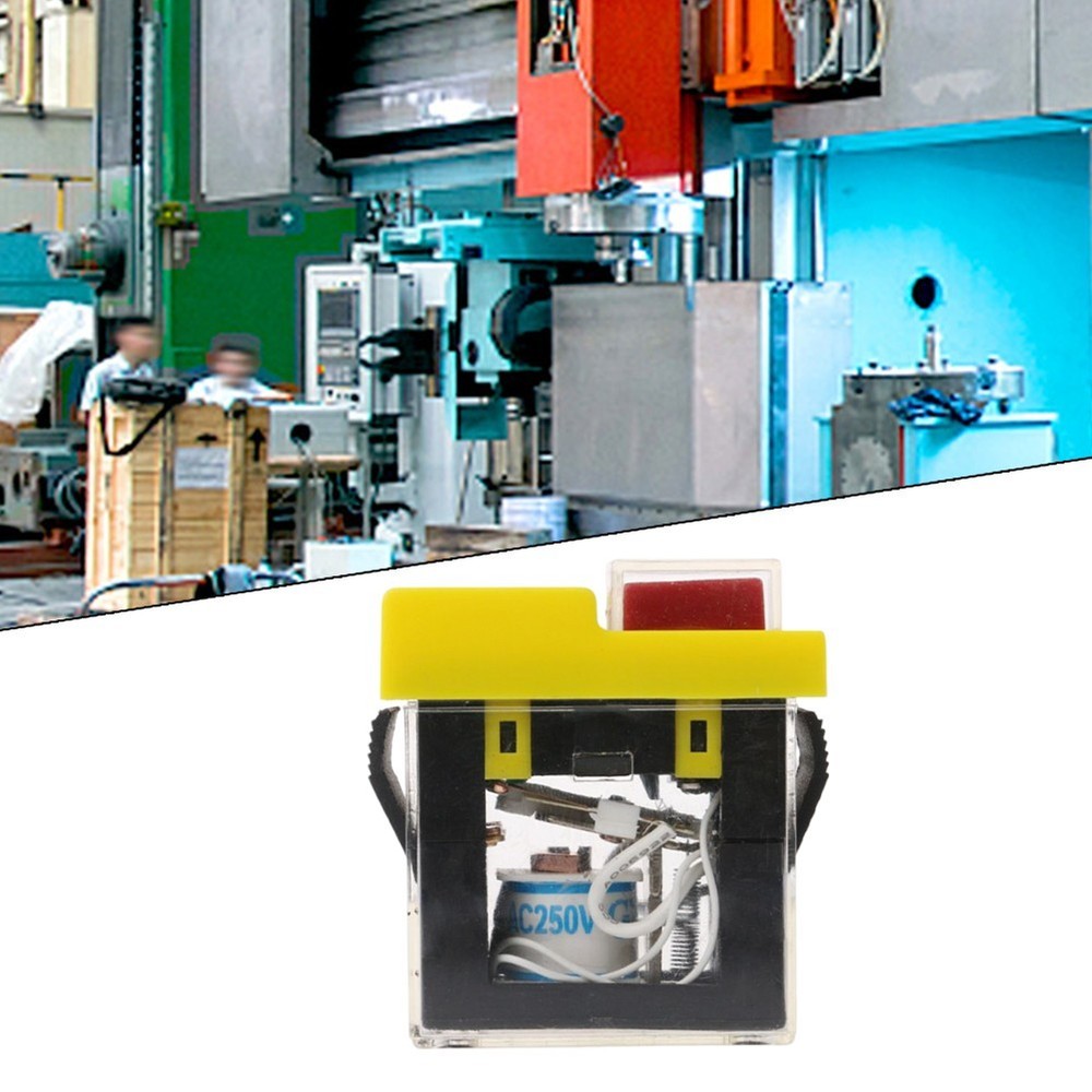 Reliable start button switch with power off and undervoltage protection