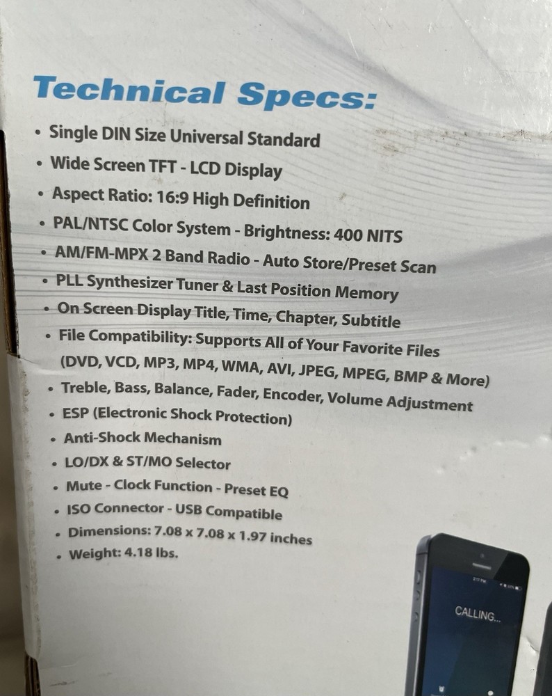 7” Bluetooth Headunit Receiver