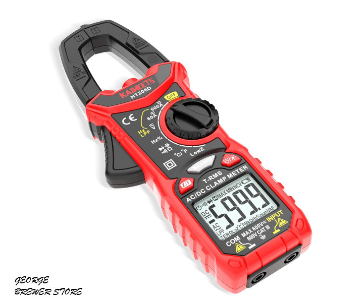 HT206D Digital Clamp Meter T-RMS Multimeter AC/DC Voltage Tester