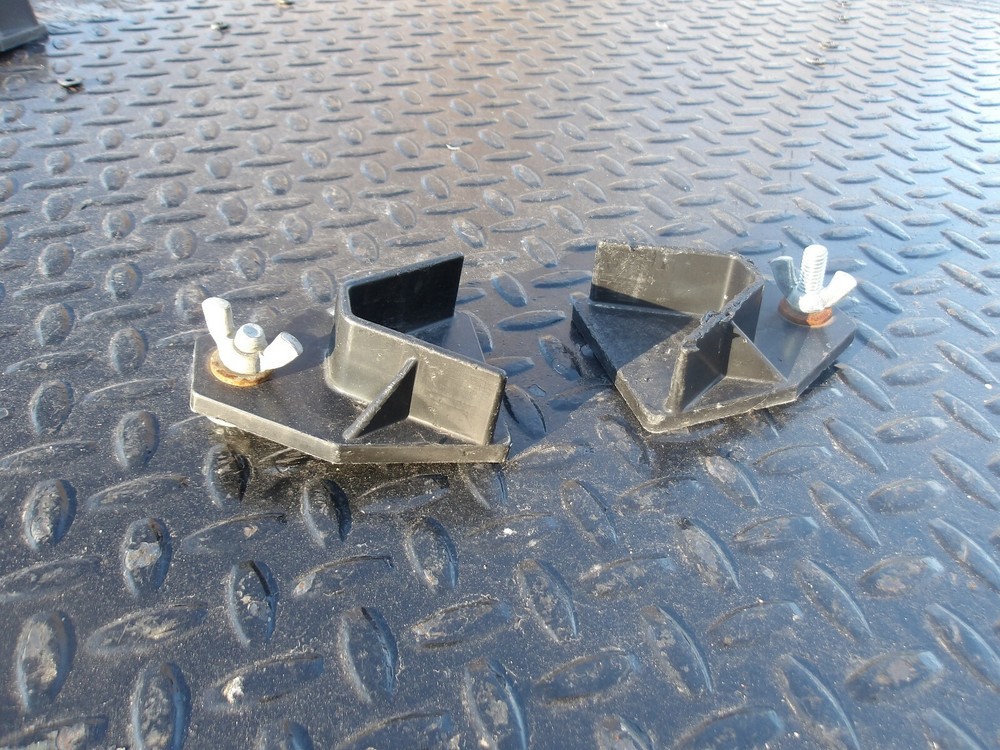 ONE SET...MILITARY SURPLUS SPACE SAVER WEAPONS RIFLE FLOOR MOUNTS  US ARMY