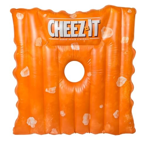 Giant Cheez-It Pool Float – Extra Large Inflatable Snack Shaped Floatie for