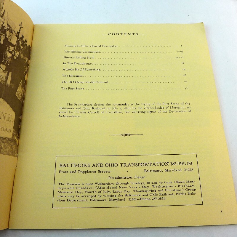 B&O Transportation Museum Program (Ca. 1960s)