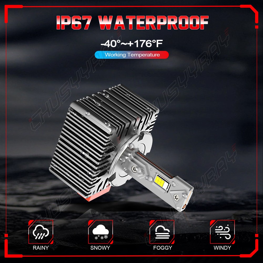 D5S LED Headlight Bulbs High-Low for chevy Silverado 1500 2016-2018 Replace HID