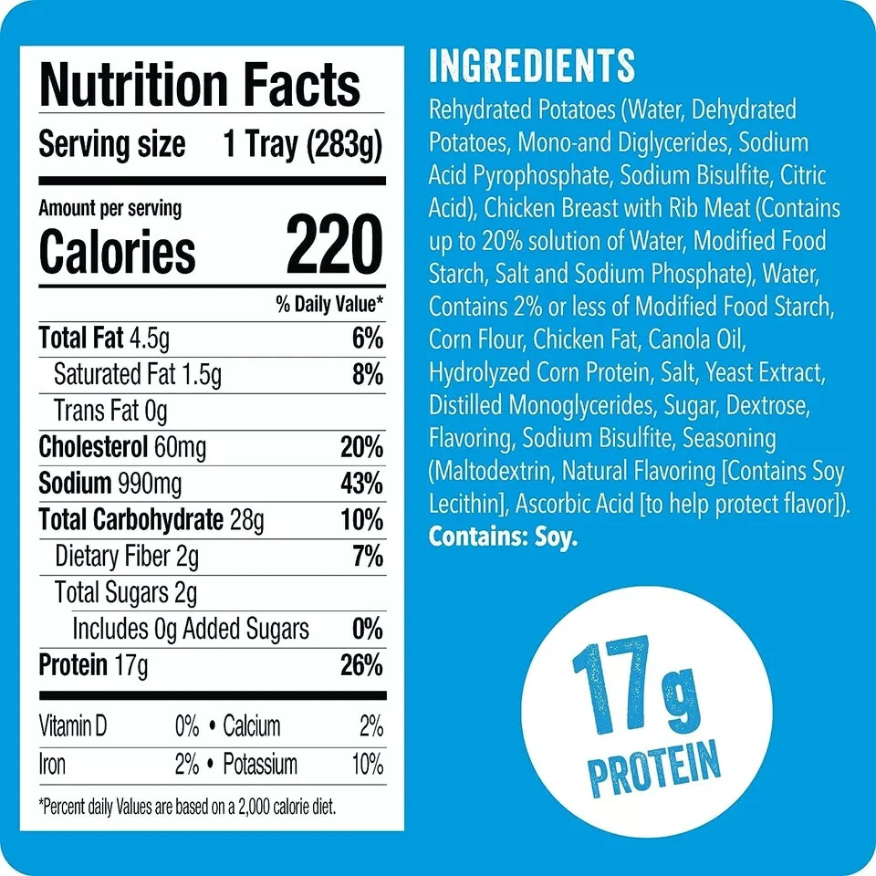 (6 Pack) Hormel COMPLEATS Chicken Breast with Mashed Potatoes & Gravy, 10 Ounce