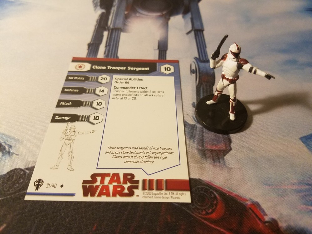 Star Wars Miniatures Galaxy at War 21 Clone Trooper Sergeant