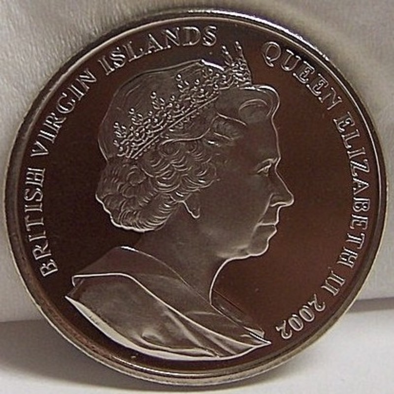 BVI TEDDY BEAR CENTENARY 2002 COLOR CUNI COIN UNC