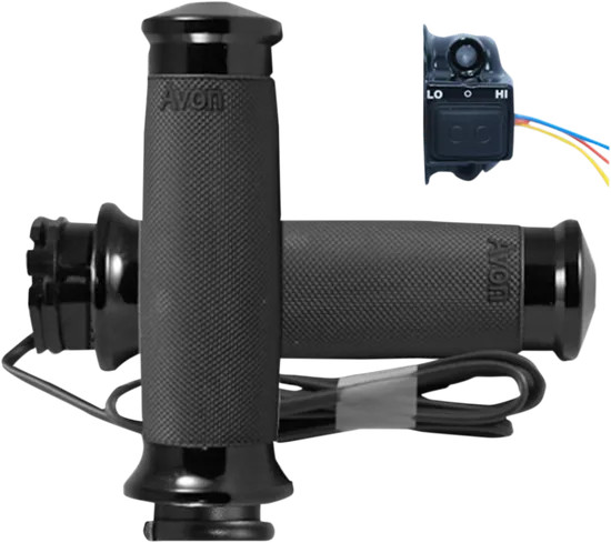 Heated Grips Custom Contour Cable Black Anodized Disc Glide 84