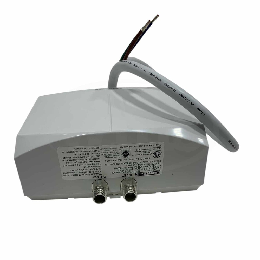 220816 Stiebel Eltron Mini Tankless Water Heater, 3.0 kW, 0.40 GPM, 120V.