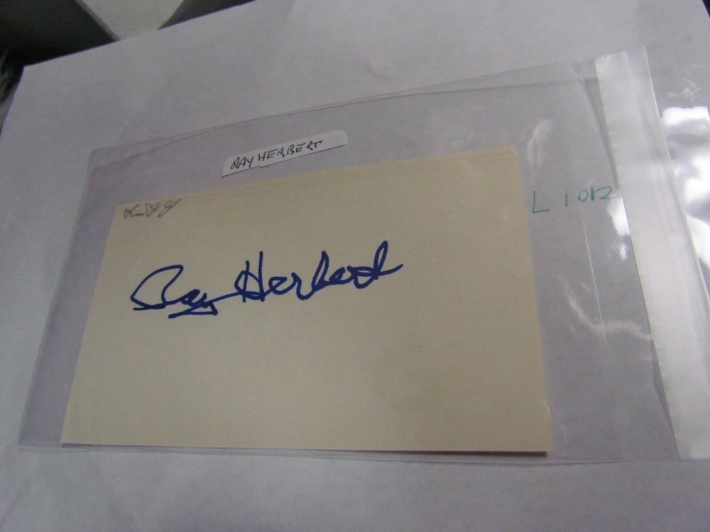 Ray Herbert Signed Autographed Postcard