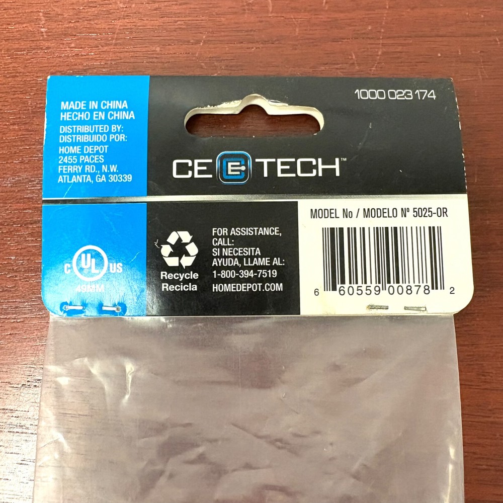 CE-Tech Punch-Down Category 5e Jack New/Sealed Bag
