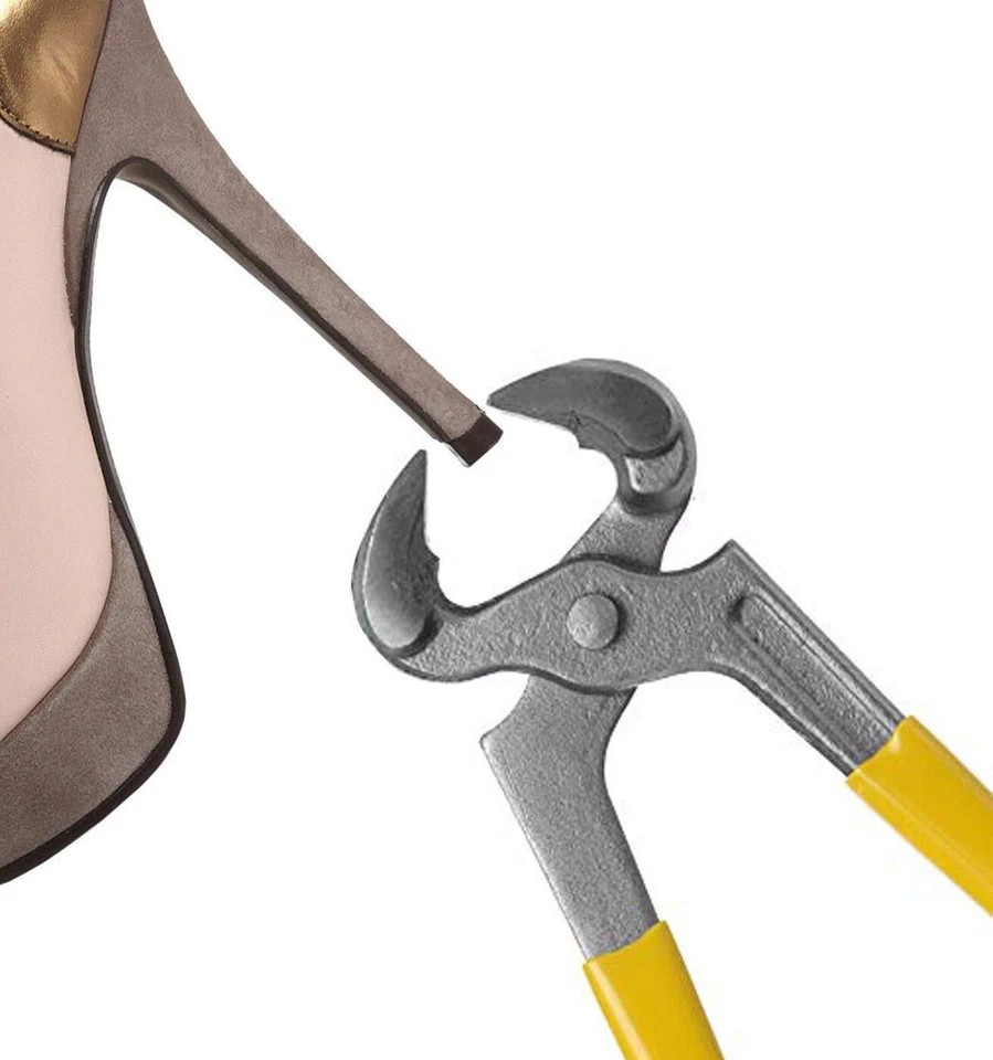 Heel Repair Plier and Replacement Tips for High Heels Includes Various Sizes