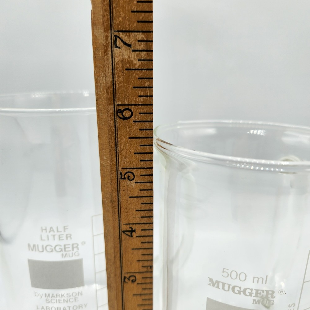 2 Markson Science Mugger Mug Beaker Style Lab Grade 500ml & 400ml