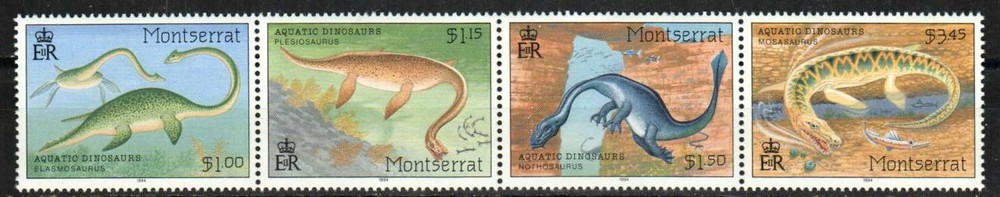 Montserrat Stamp 844 - Aquatic Dinosaurs