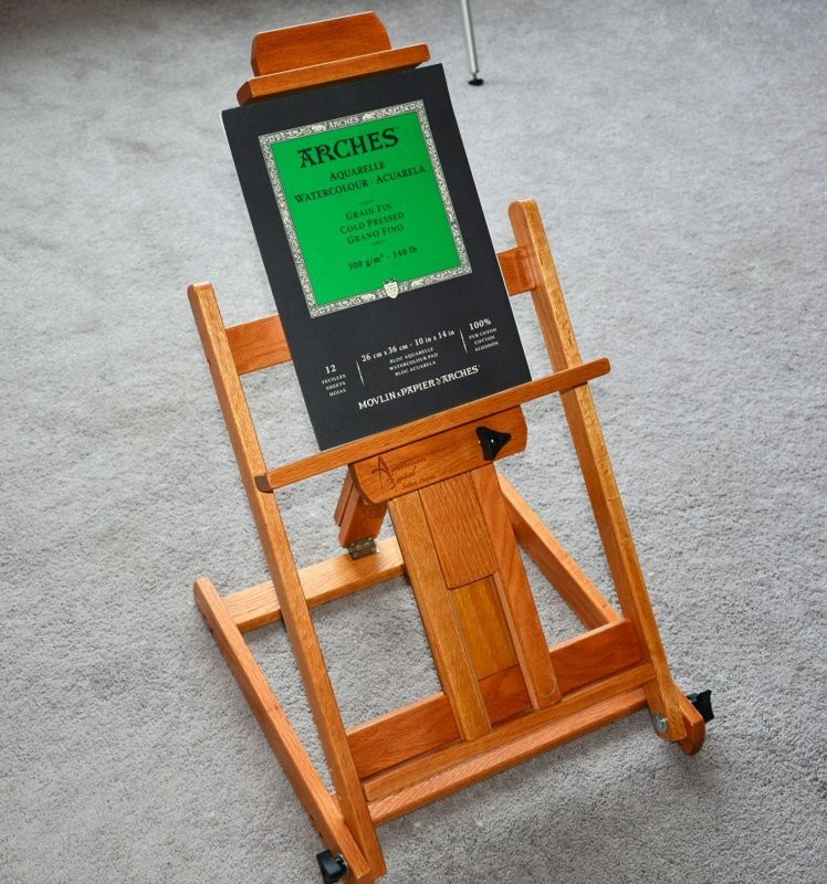 AMERICAN SOLID OAK LARGE TABLETOP EASEL