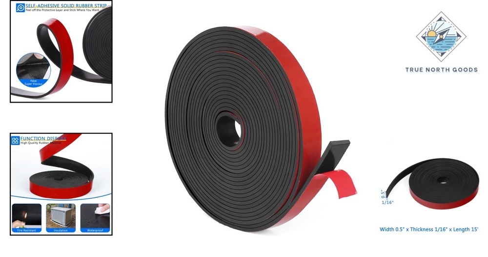 Adhesive Rubber Strips with Adhesive Backing Self Stick Neoprene Solid Rubber