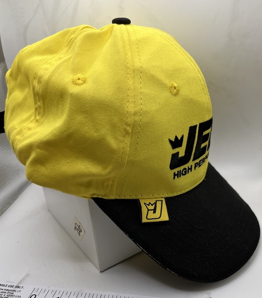 JEGS Performance Adjustable Strapback Cap One Size Embroidered Yellow/black