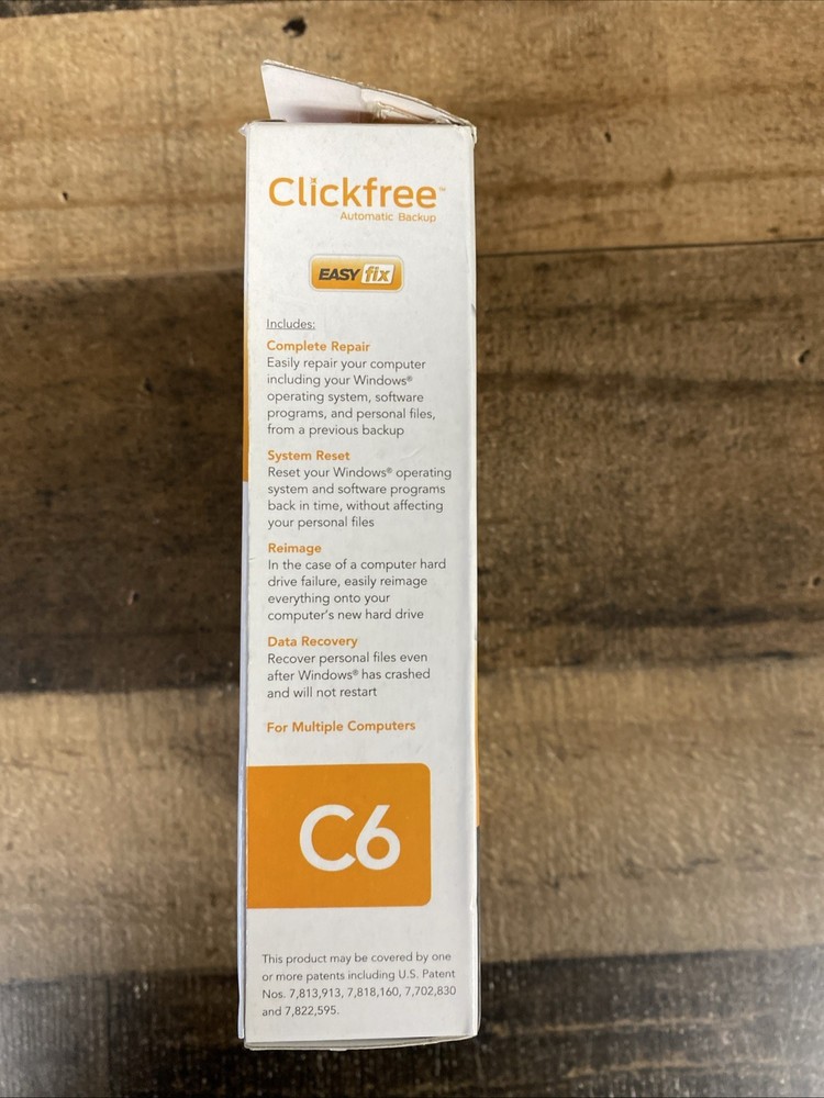 Clickfree Automatic Backup C6 For PC Computer Portable 750GB Storage