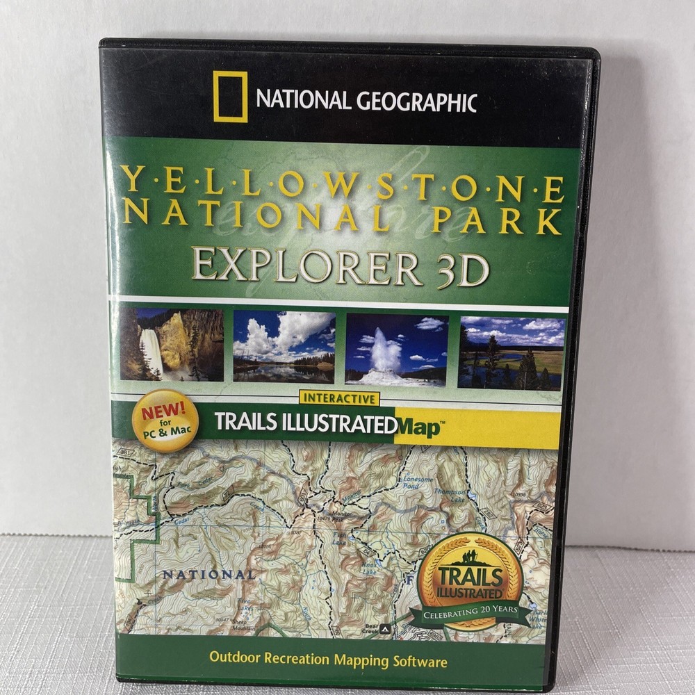National Geographic Yellowstone National Park Explorer 3D Mapping Software
