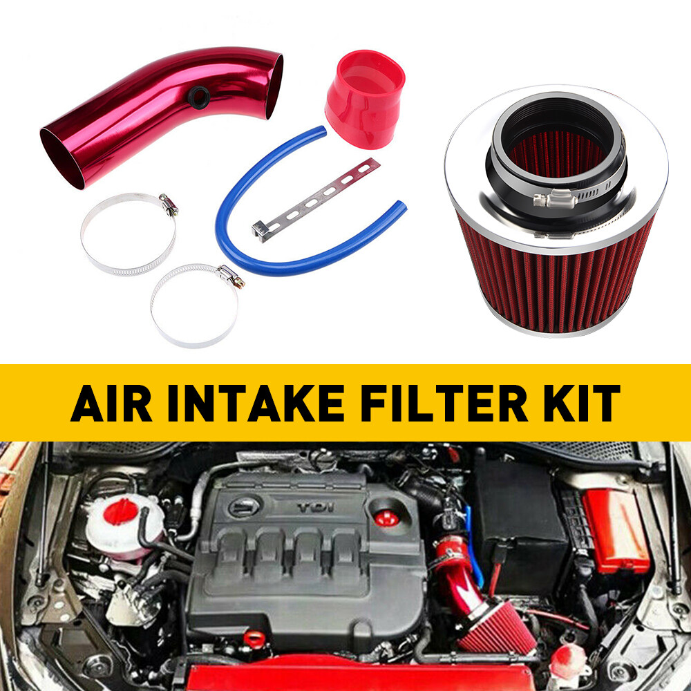 Universal Car Cold Intake Air Pipe Filter Set Induction Tiub Flow Hose System