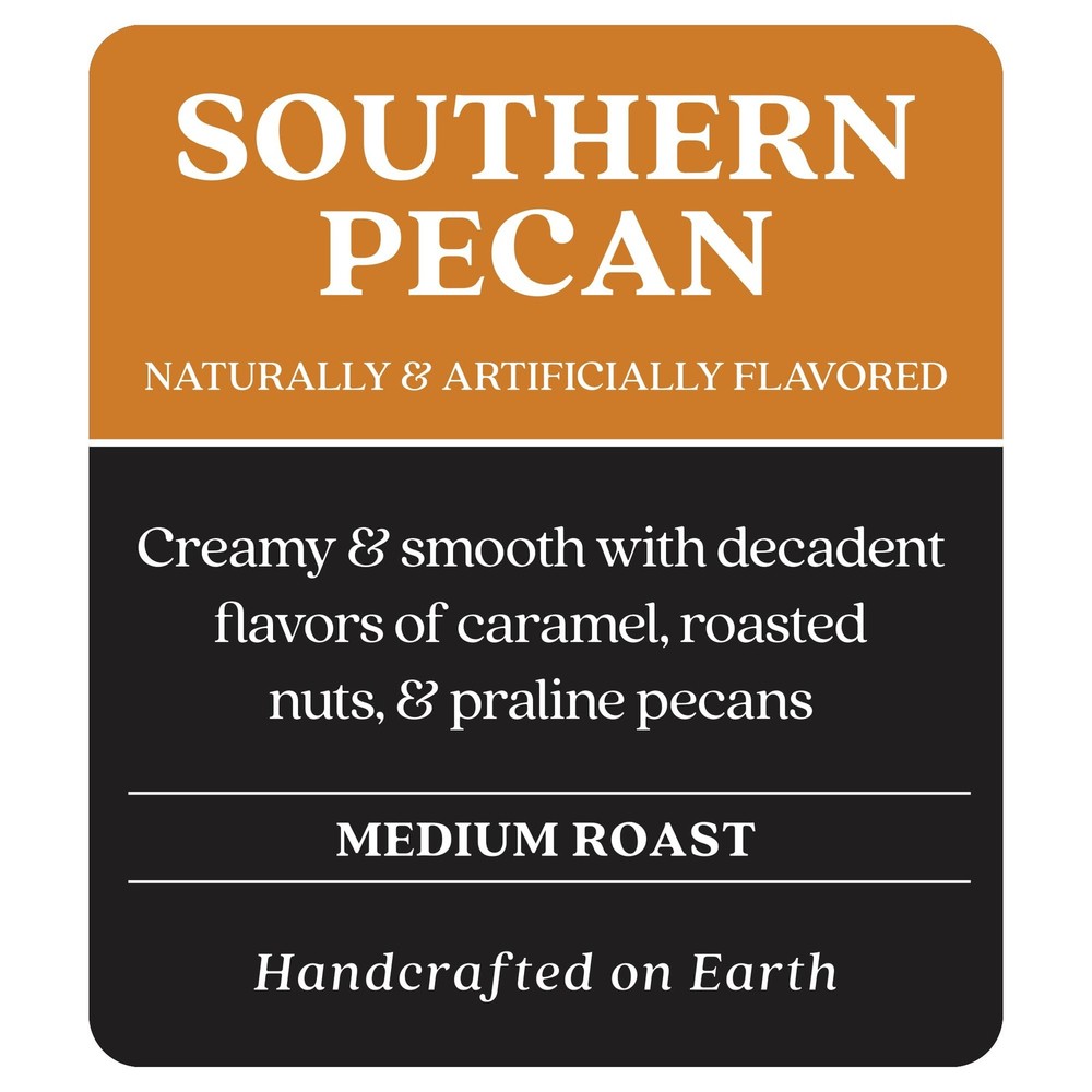 Medium Roast Whole Bean Coffee, Southern Pecan Blend, 2 Lb
