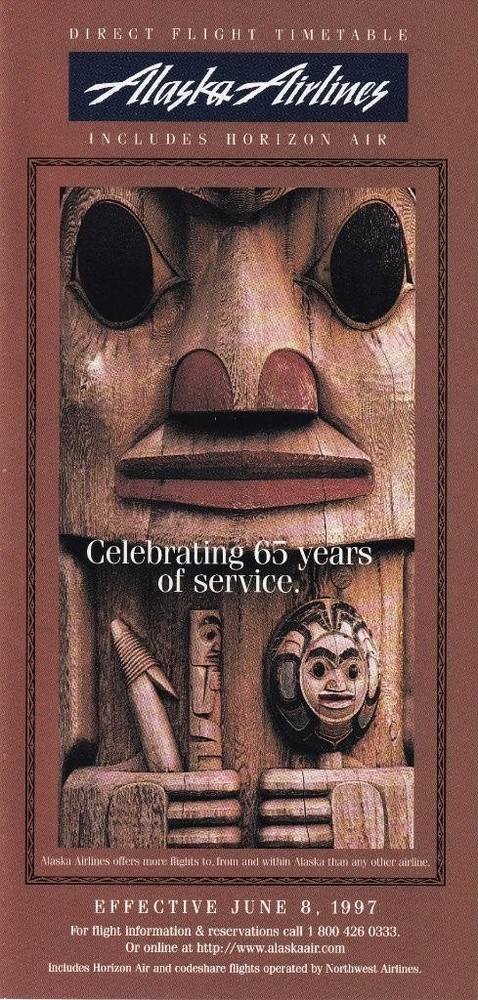 1997 (June) Alaska Airlines flight timetable