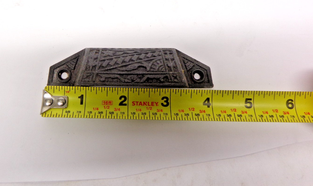 Antique Original Set of Four Cast Iron Victorian Drawer Pulls