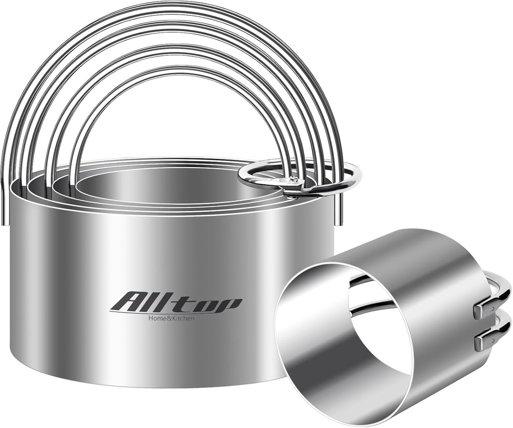 round Biscuit Cutters with Handle, Stainless Steel Baking Essential Tool for Eff