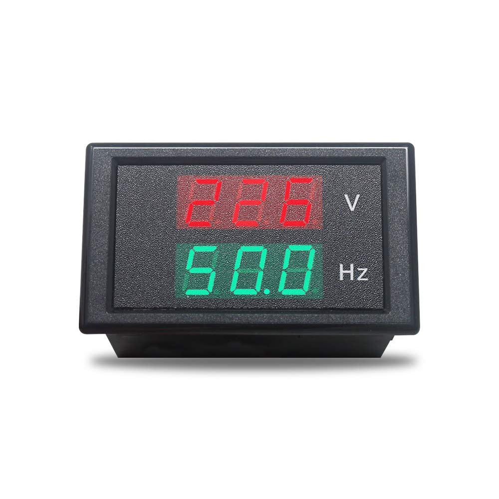 Digital AC Voltmeter Panel Mounting Meter AC80-300V Frequency Counter 45.0-65.0