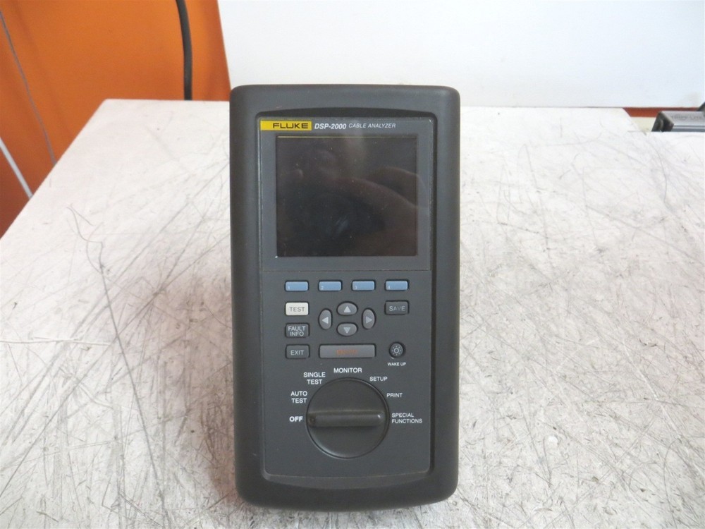 Power Tested Fluke DSP-2000 Cable Analyzer w/ Power Supply AS-IS